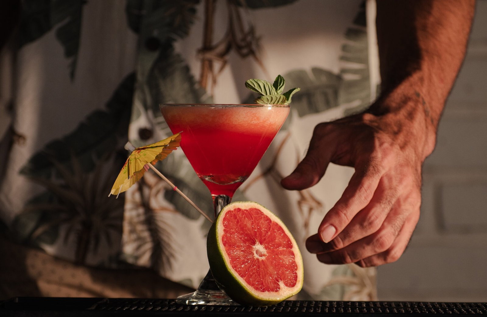 Cocktail preparation for Sunset Sessions at Villa Aikia