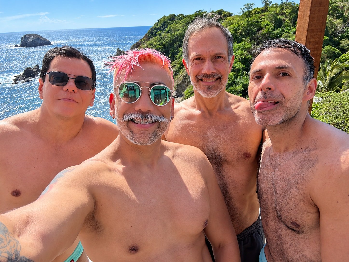 Friends enjoying the ocean view